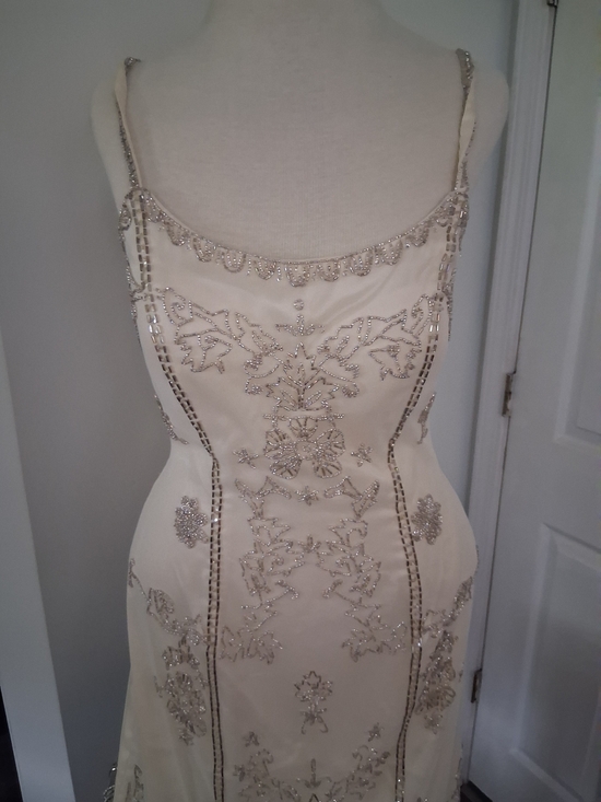 Cache Dresses & Skirts - Embellished Ivory Evening Dress with Beaded Detail
